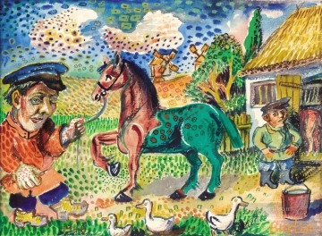 Art pour des enfants œuvres - le stand 1946 pour les enfants